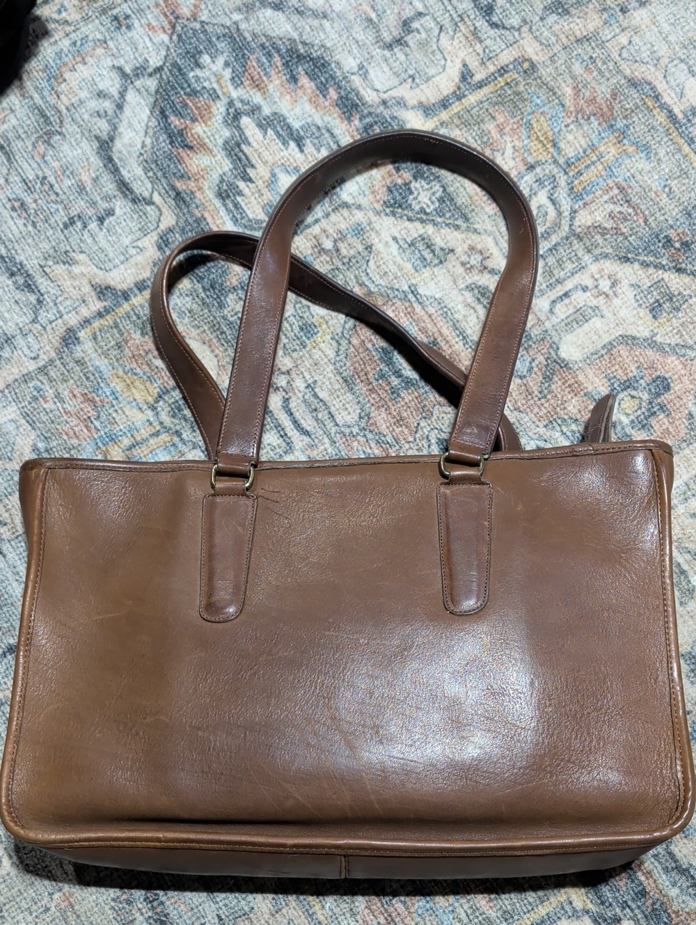 Early Vintage Coach Market tote - Picture 2 of 7